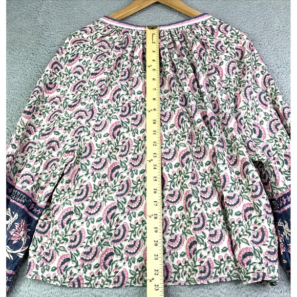 NATURAL LIFE Pink and Green Floral Crop Top - Picture 8 of 10